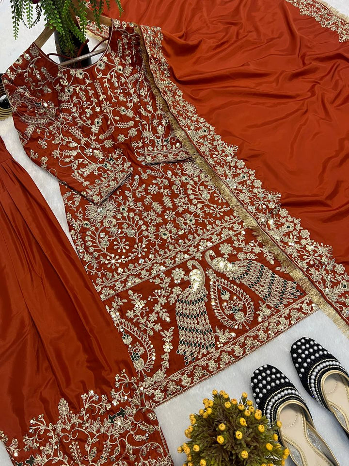 Presenting New Designer Long Panjabi Suit Top , Pant and Dupptta In Fancy Style