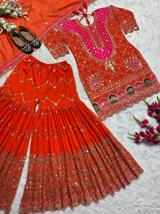 Top And  Sharara With Dupatta