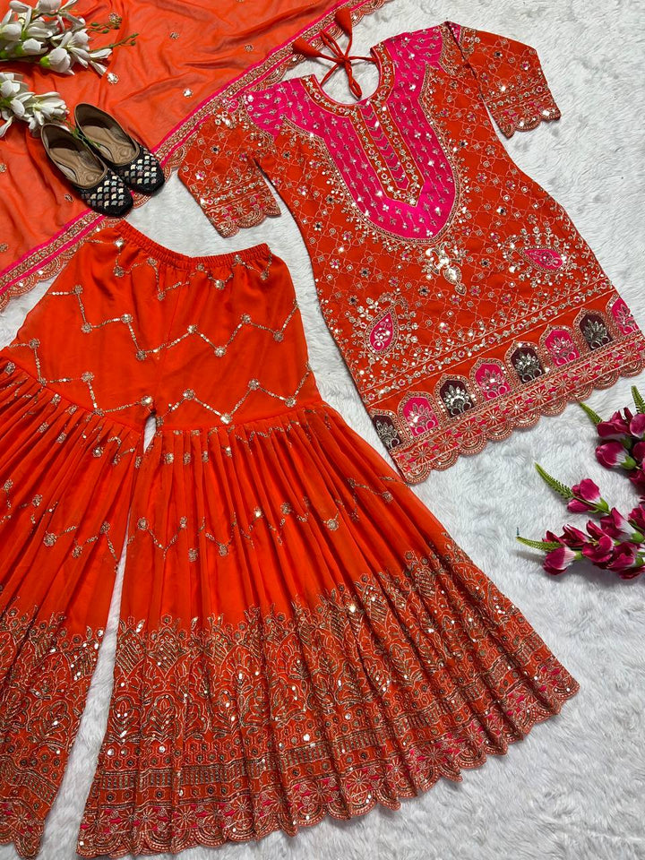 Top And  Sharara With Dupatta