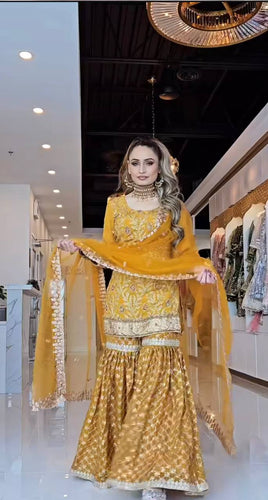 Launching New Designer Party Wear Look Top , Sharara Plazzo  and Dupatta