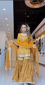 Launching New Designer Party Wear Look Top , Sharara Plazzo  and Dupatta