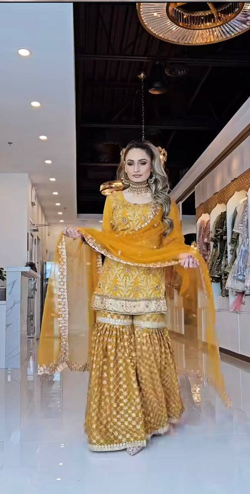 Launching New Designer Party Wear Look Top , Sharara Plazzo  and Dupatta