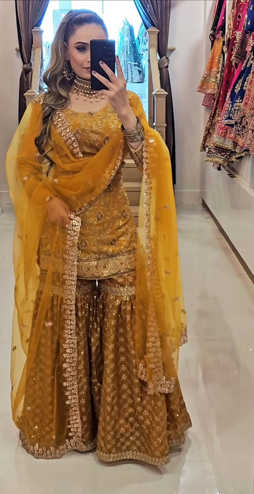 Launching New Designer Party Wear Look Top , Sharara Plazzo  and Dupatta