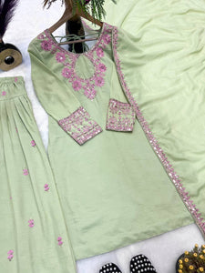 New Launching Đěsigner Party Wear Look top with farshi salwar*