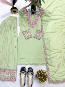 New Launching Đěsigner Party Wear Look top with farshi salwar*