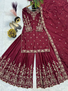 Kurti And sharara With Dupatta