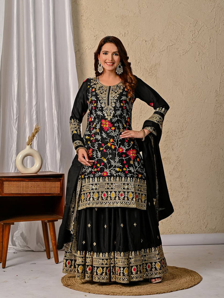 Launching New Designer Party Wear Look Top , Sharara Plazzo  and Dupatta
