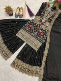 Launching New Designer Party Wear Look Top , Sharara Plazzo  and Dupatta