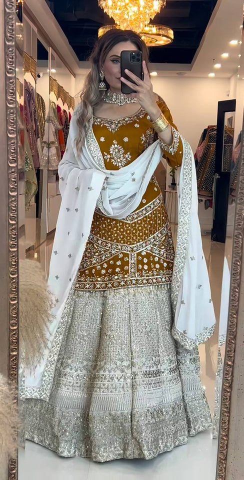 Top And Lahenaga with dupatta