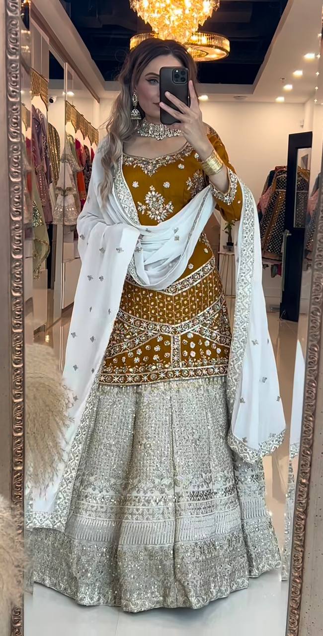 Top And Lahenaga with dupatta