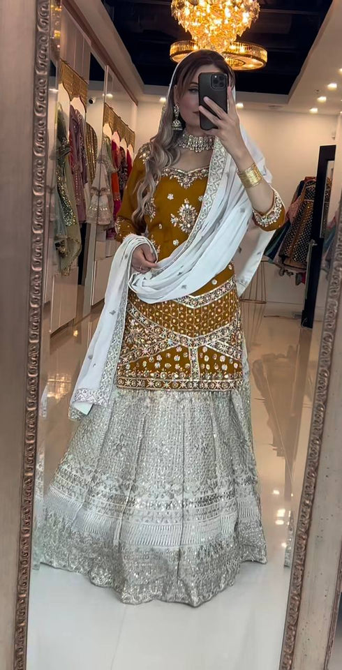 Top And Lahenaga with dupatta