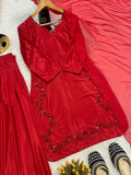 Launching New 👗 Đěsigner Party Wear Look top with farshi salwar*