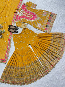 Top And Plazzo with Dupatta
