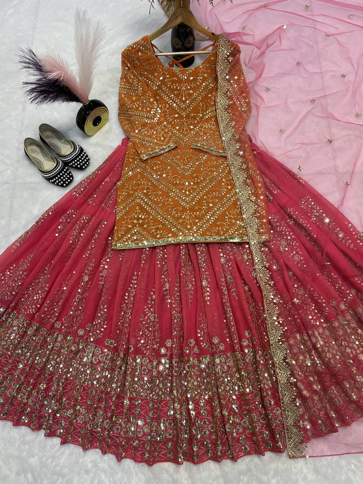 Top And Lehanaga With Dupatta