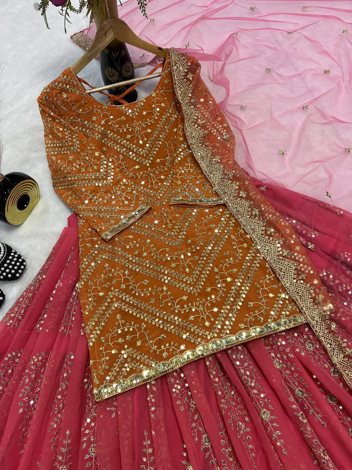Top And Lehanaga With Dupatta