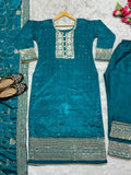 Presenting New Designer Long Pakistani Suit Top , Pant and Dupptta In Fancy Style