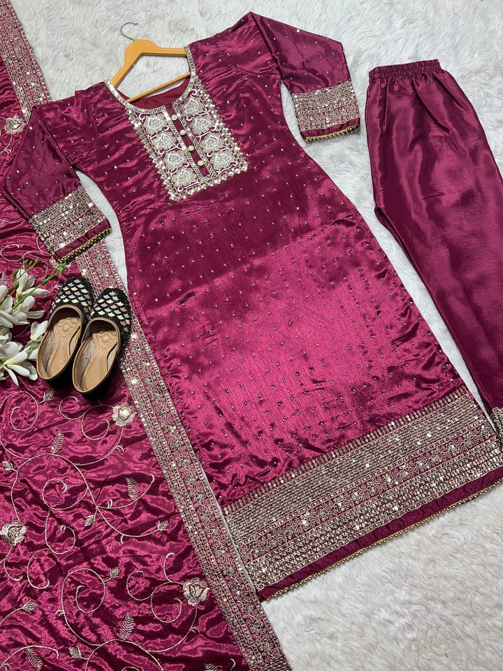 Presenting New Designer Long Pakistani Suit Top , Pant and Dupptta In Fancy Style