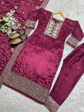 Presenting New Designer Long Pakistani Suit Top , Pant and Dupptta In Fancy Style