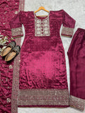 Presenting New Designer Long Pakistani Suit Top , Pant and Dupptta In Fancy Style