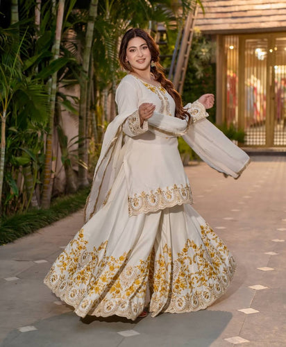 Top And Sharara With Dupatta