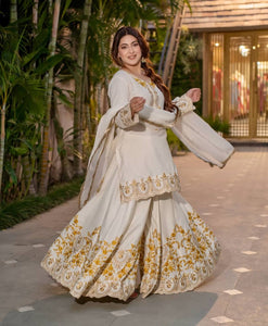 Top And Sharara With Dupatta
