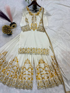 Top And Sharara With Dupatta