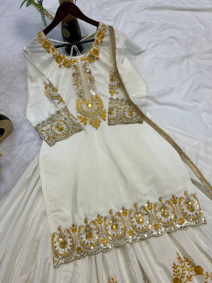 Top And Sharara With Dupatta