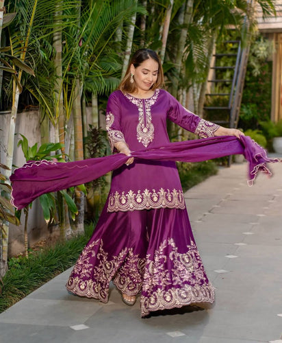 Top And sharara with Dupatta