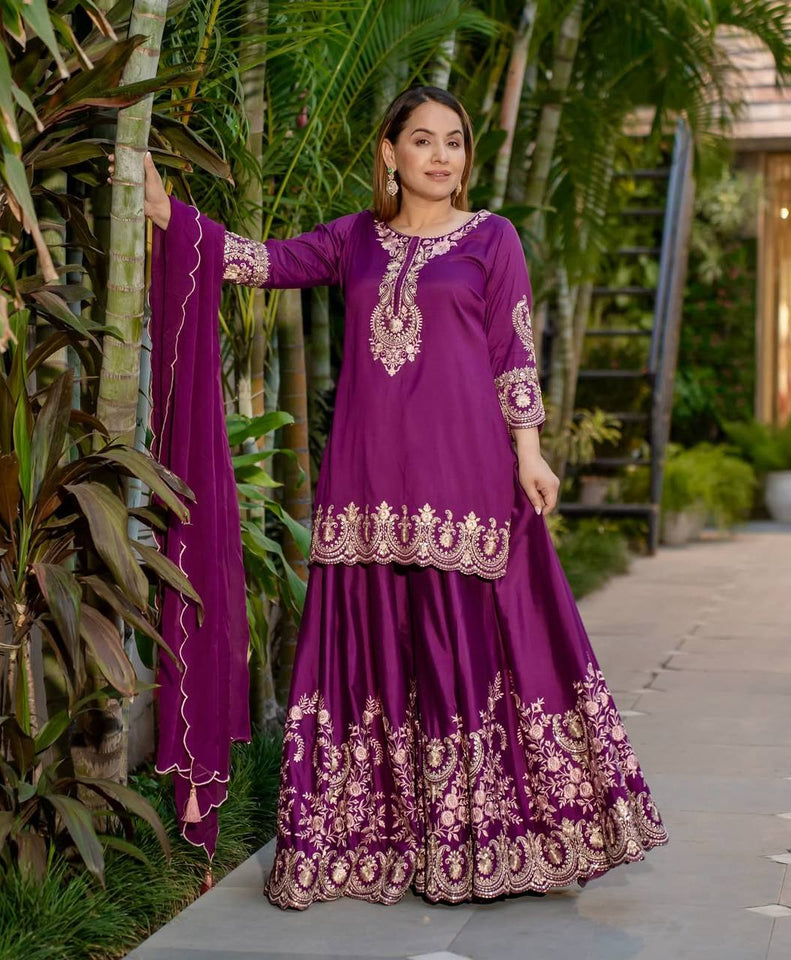 Top And sharara with Dupatta