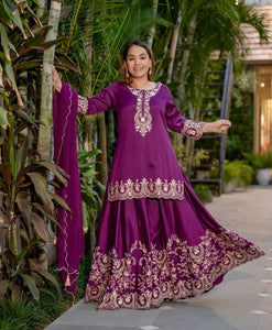 Top And sharara with Dupatta