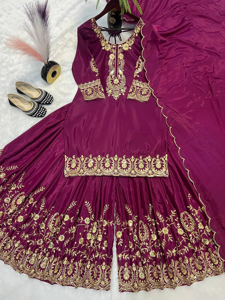 Top And sharara with Dupatta