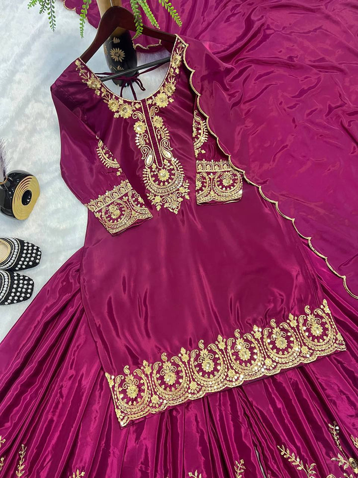 Top And sharara with Dupatta