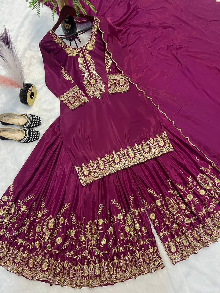Top And sharara with Dupatta