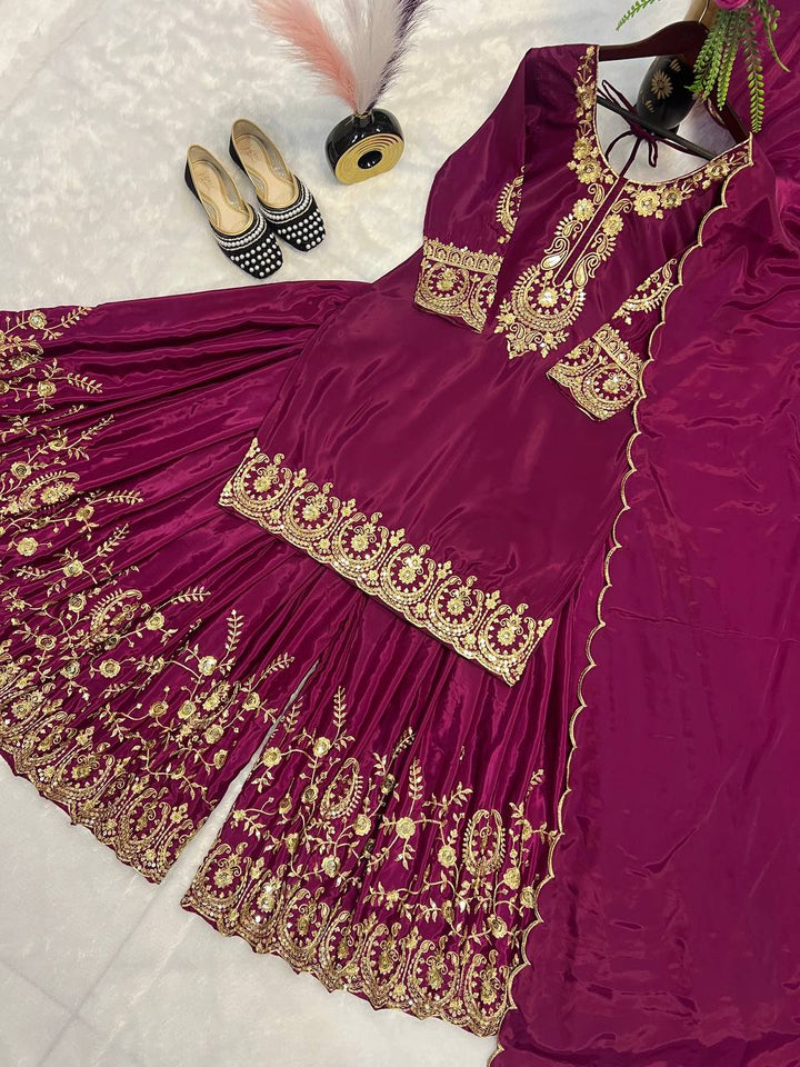Top And sharara with Dupatta