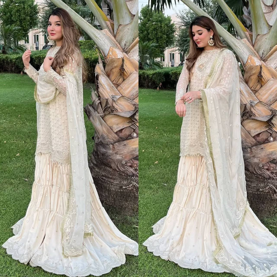 Top And Plazzo With Dupatta