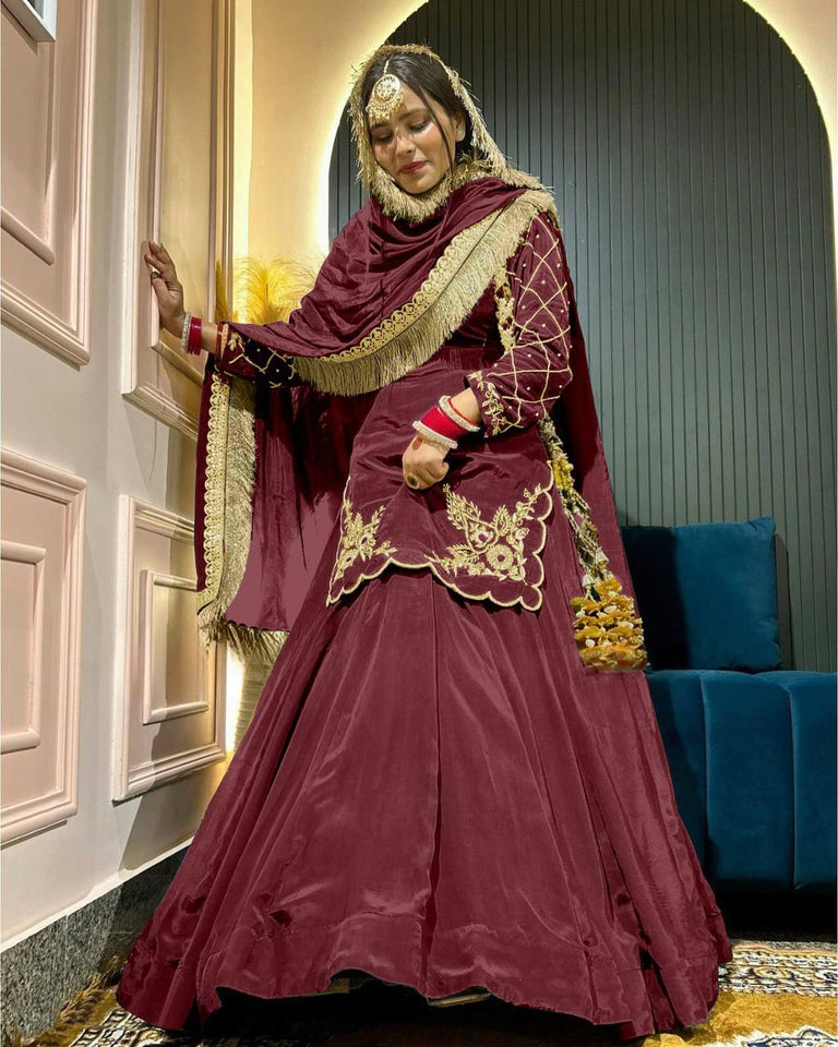 Top And Lehanaga With Dupatta