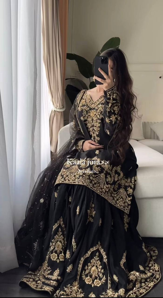 Top And Sharara With Dupatta