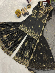 Top And Sharara With Dupatta