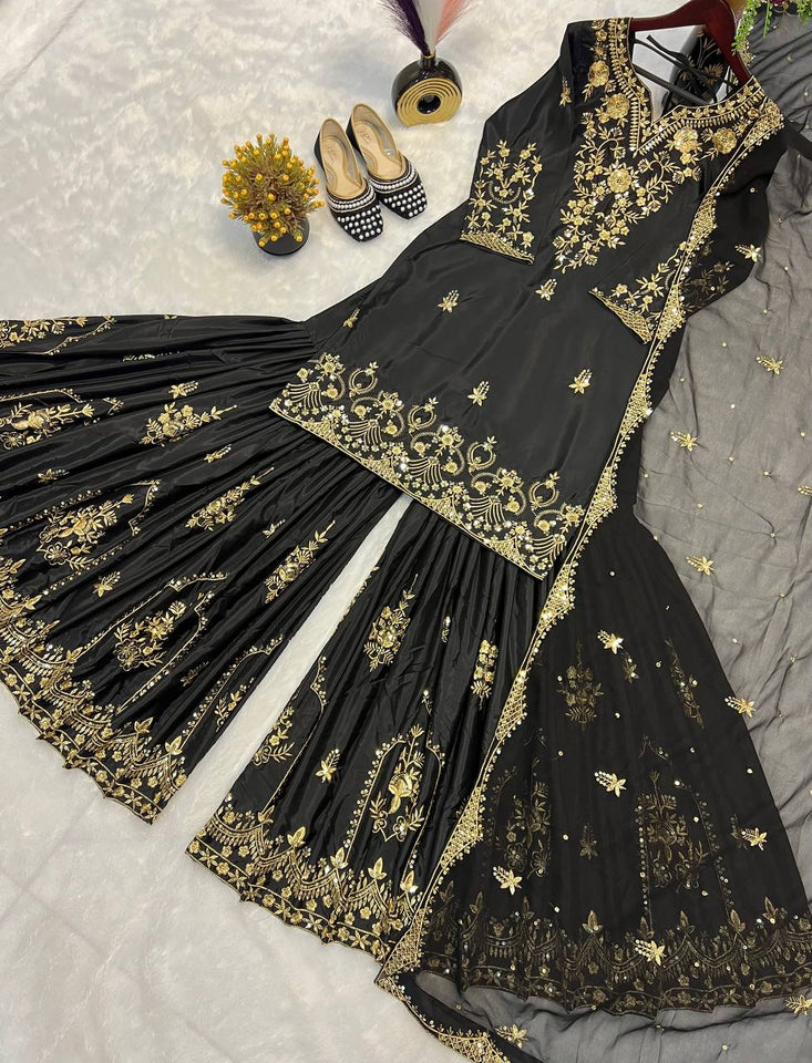 Top And Sharara With Dupatta