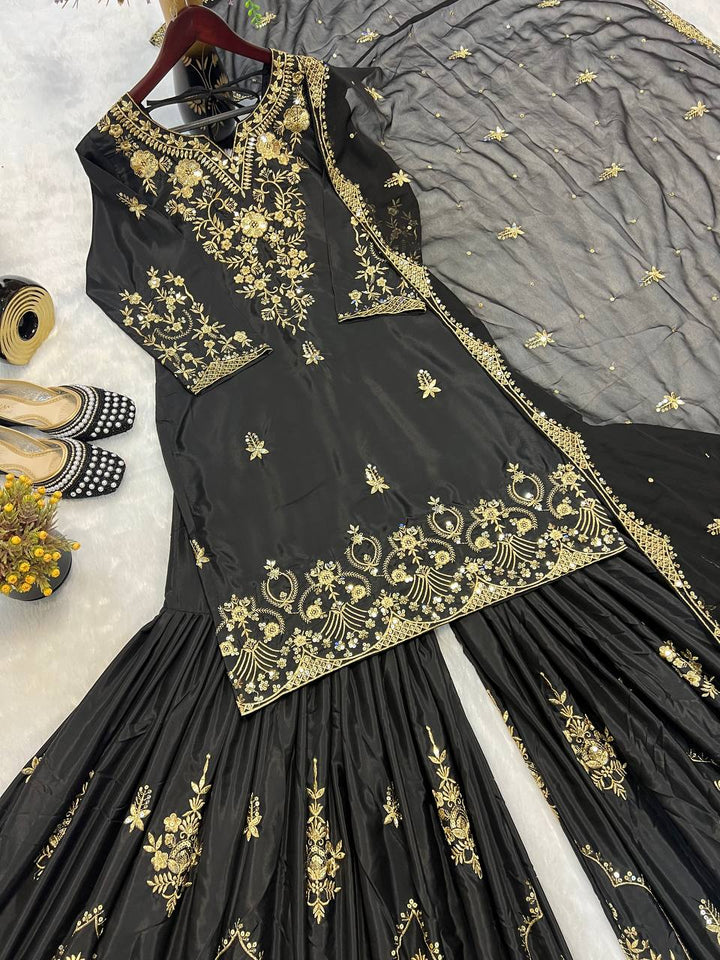 Top And Sharara With Dupatta