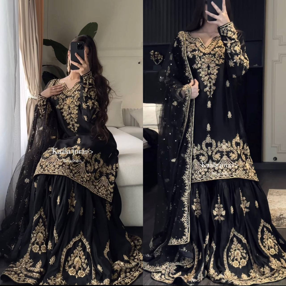 Top And Sharara With Dupatta