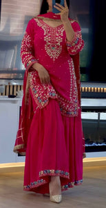 Top And Plazzo With Dupatta