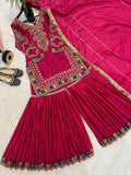 Top And Plazzo With Dupatta