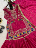 Top And Plazzo With Dupatta
