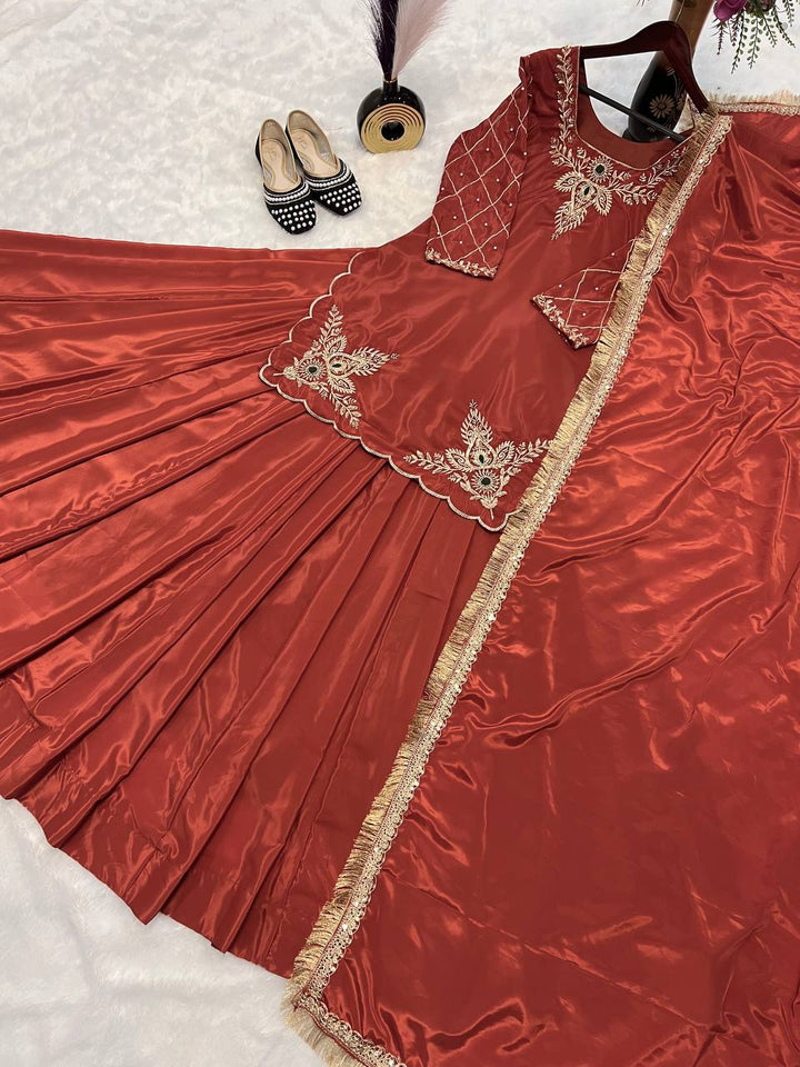 Top And lehanaga With Dupatta