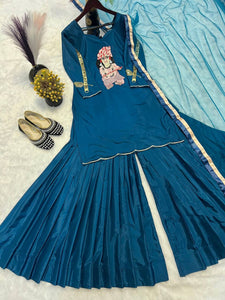 Top And Sharara With Dupatta