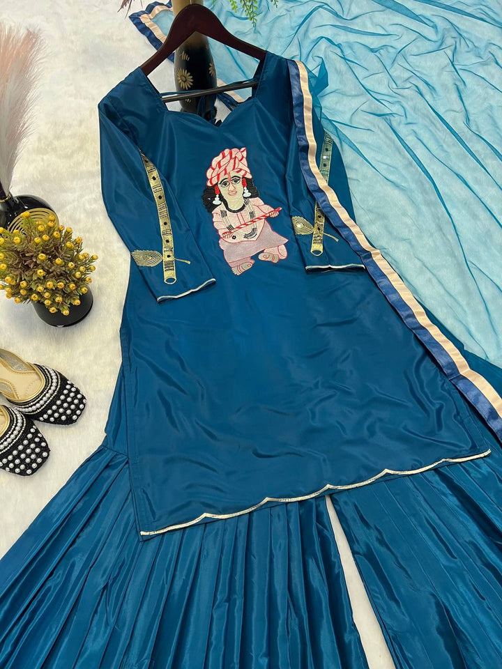 Top And Sharara With Dupatta