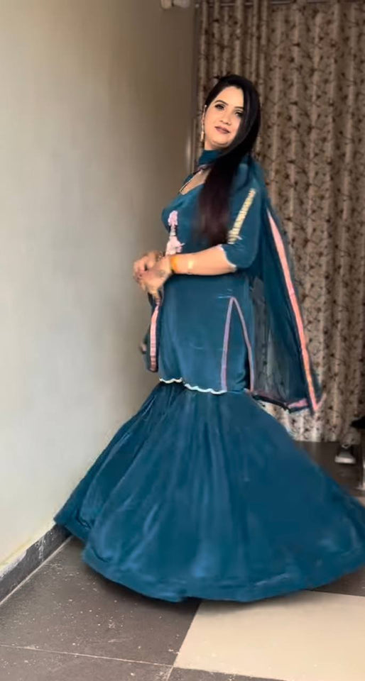 Top And Sharara With Dupatta
