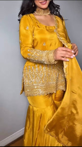 Top And Plazzo With Dupatta