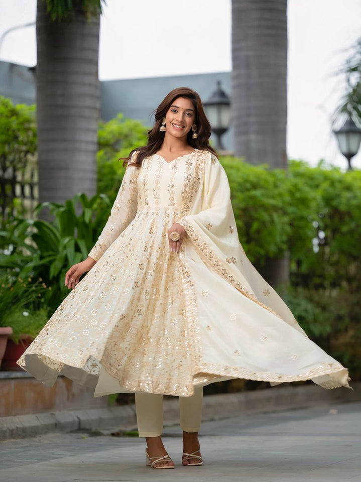 PREMIUM & LUXURIOUS DESIGNER READYMADE ALIA CUT  ANARKALI SUIT COLLECTIONS
